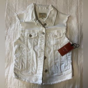White Denim Vest
